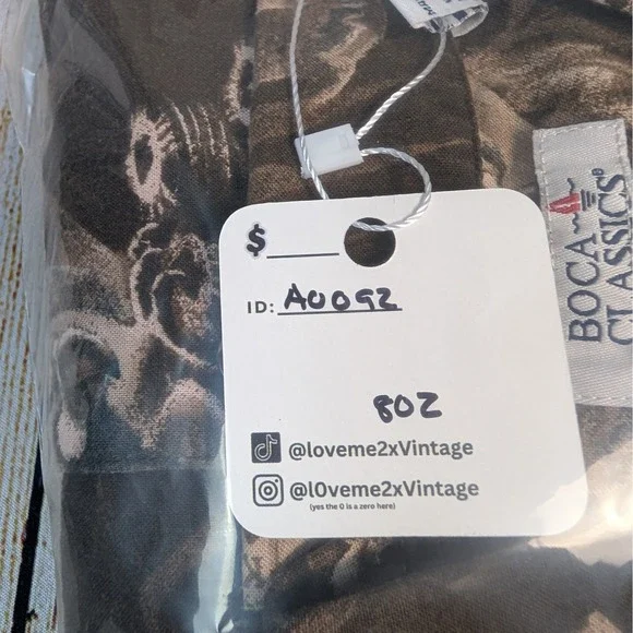 Boca Classics Parrot playing Poker Hawaiian Shirt Short Sleeve Button Up M - Picture 7 of 7